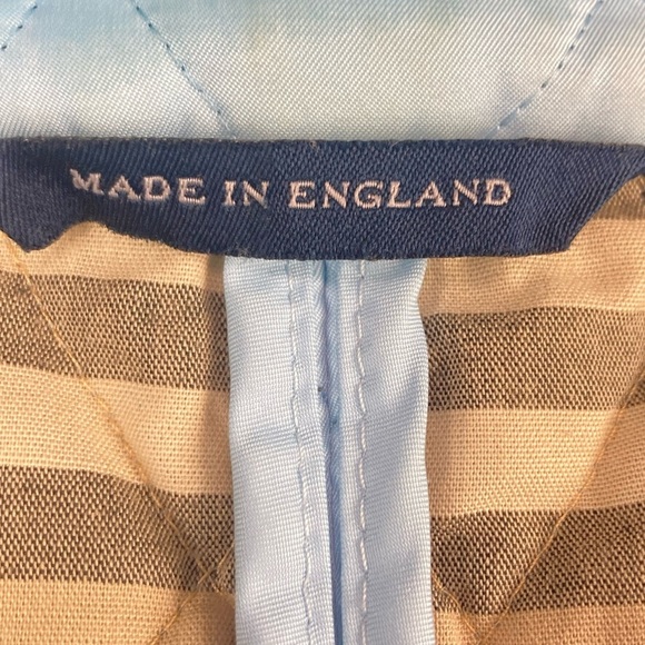 SOLD **   BURBERRY Diamond Quilted Jacket, Nova Check Lining, Light Blue XS - Picture 11 of 15